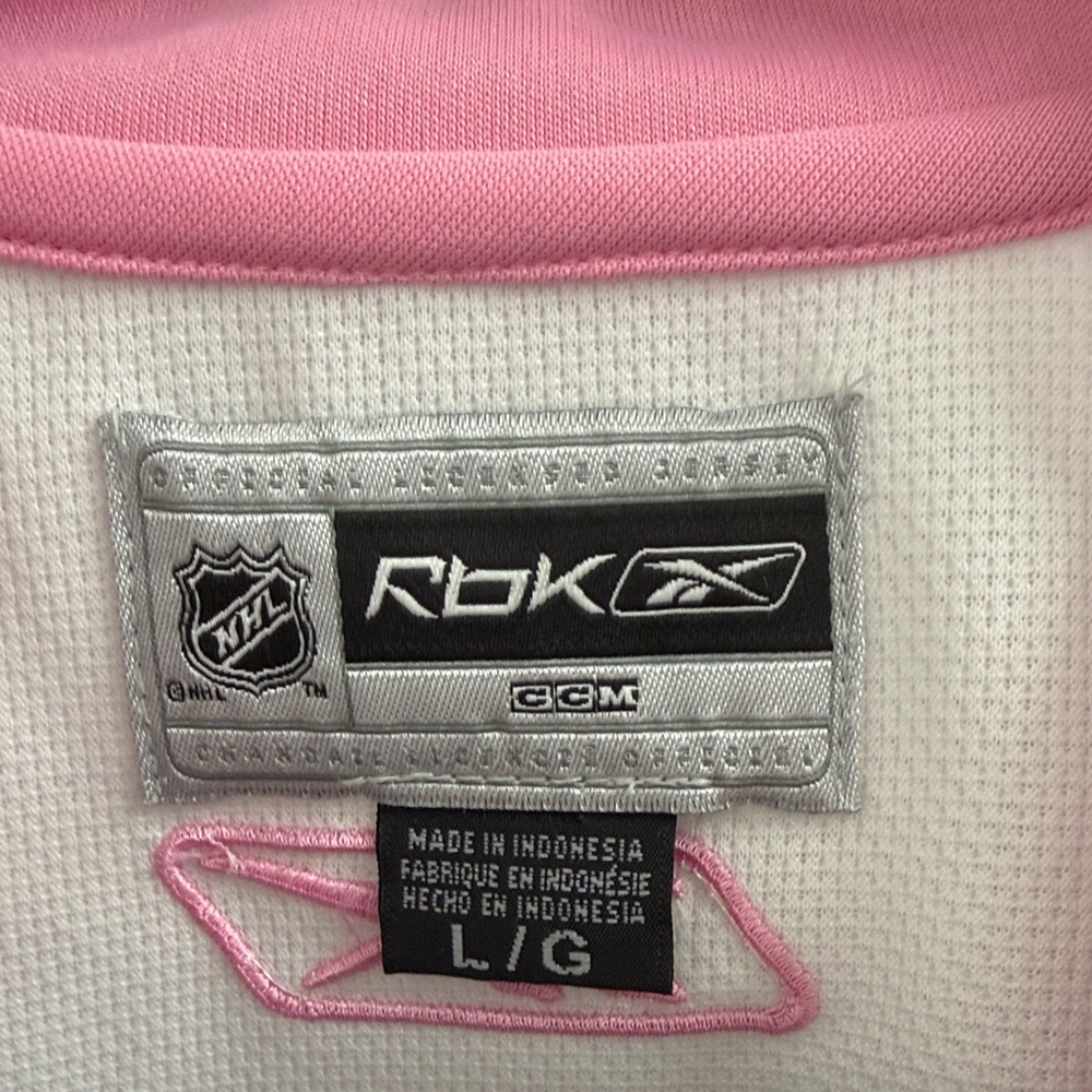 Reebok Pink and White Philadelphia Flyers Hockey Jersey Size‎ Large Ladies - Picture 2 of 4